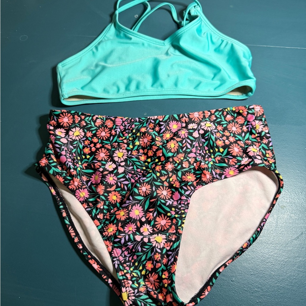 Art Class Floral Bikini Set with Rashguard